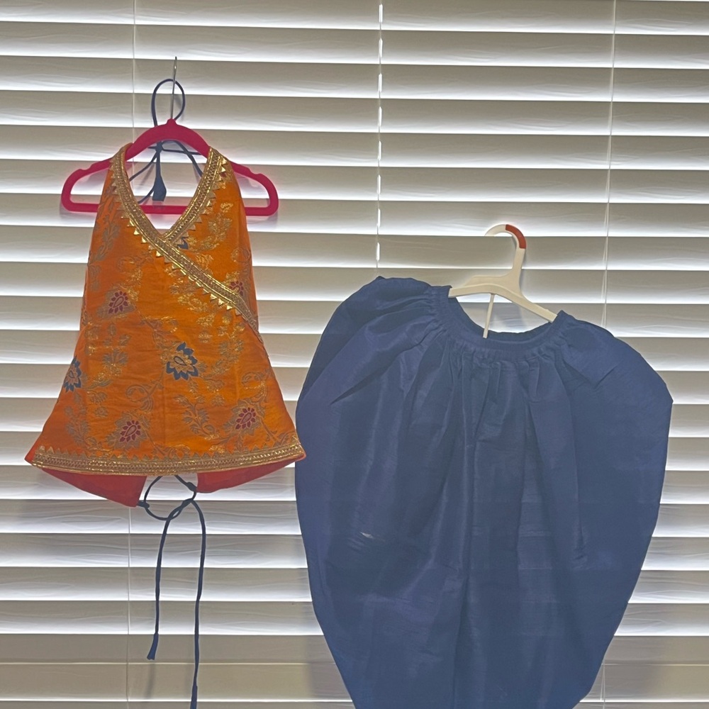 Kids Orange and Blue Matching Set